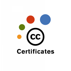 Certificate Logo with colorful dots