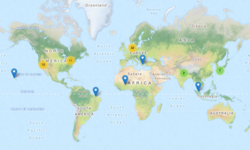 Opendataday.org/map地理呈现开放数据一天活动