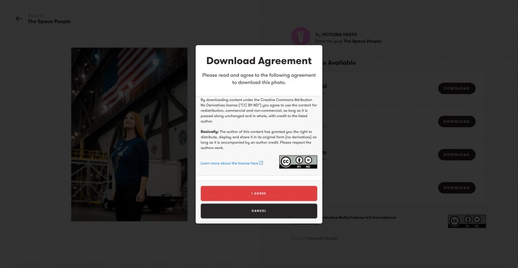 Exposure Screenshot of Download Agreement